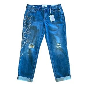 Jessica Simpson Mika Best Friend Distressed Studded Jeans